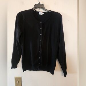 Cardigan ailo black button sweater size large